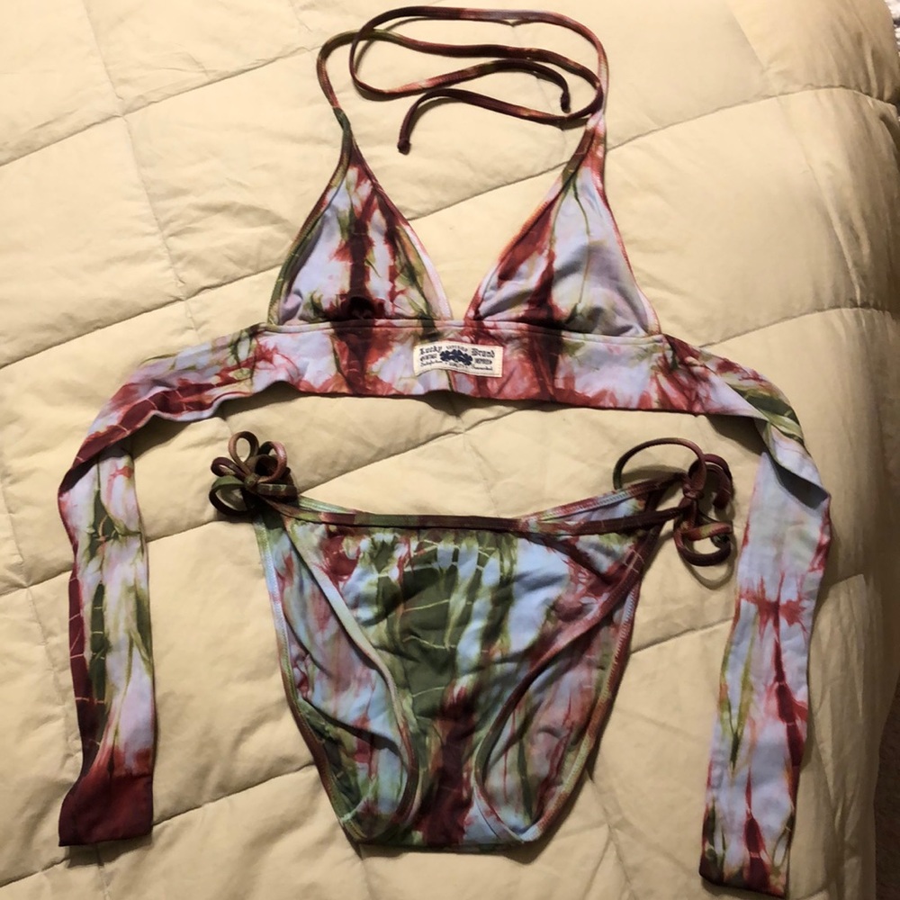 Vintage Lucky Brand Tie-Dye Bikini size Medium